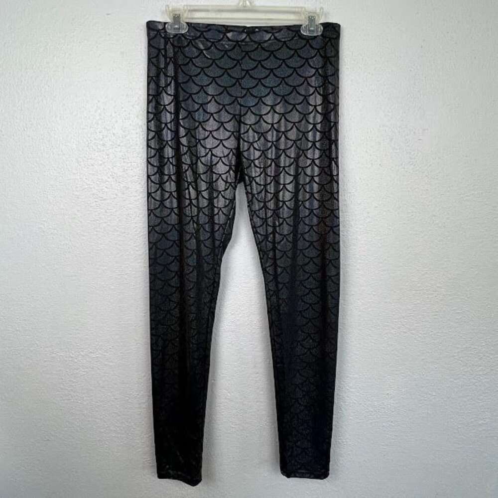 Diamondkit Women's Shimmery Mermaid Scale Print Leggings Size XL